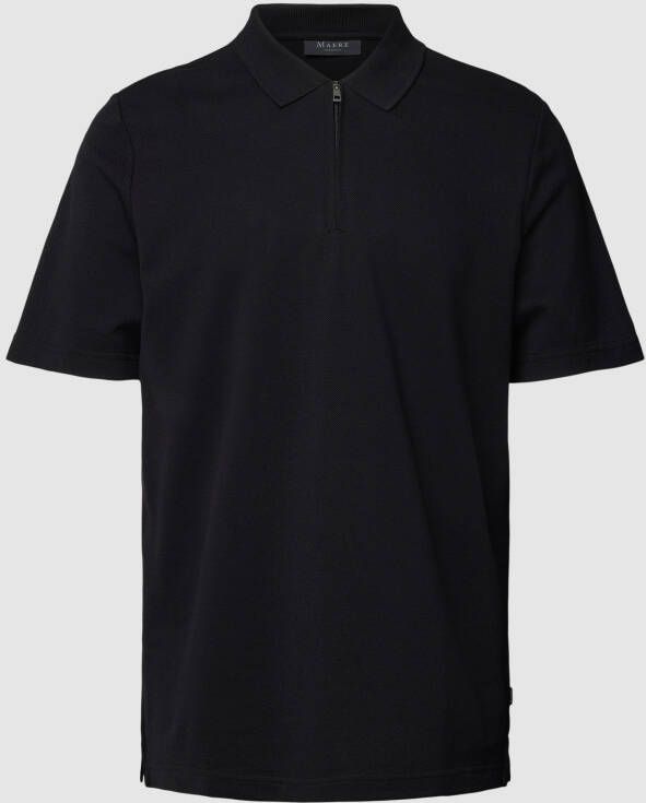 Maerz muenchen Regular fit poloshirt met korte ritssluiting