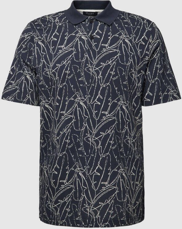 Maerz muenchen Poloshirt van katoen met all-over motief