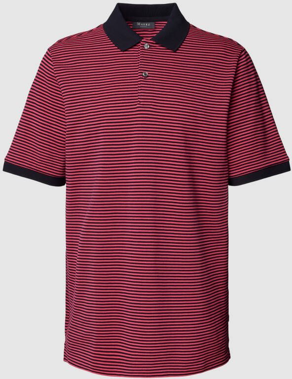 Maerz muenchen Poloshirt van katoen met streepmotief