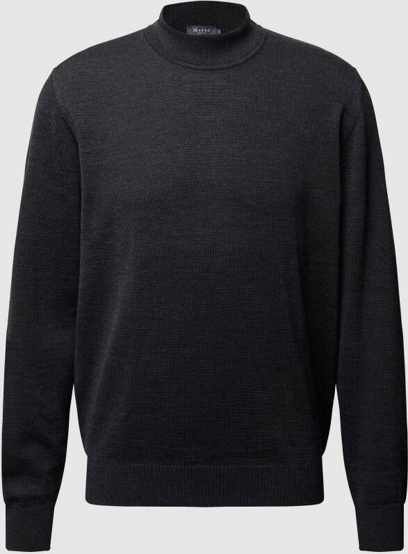 Maerz muenchen Pullover van merinowol met opstaande kraag