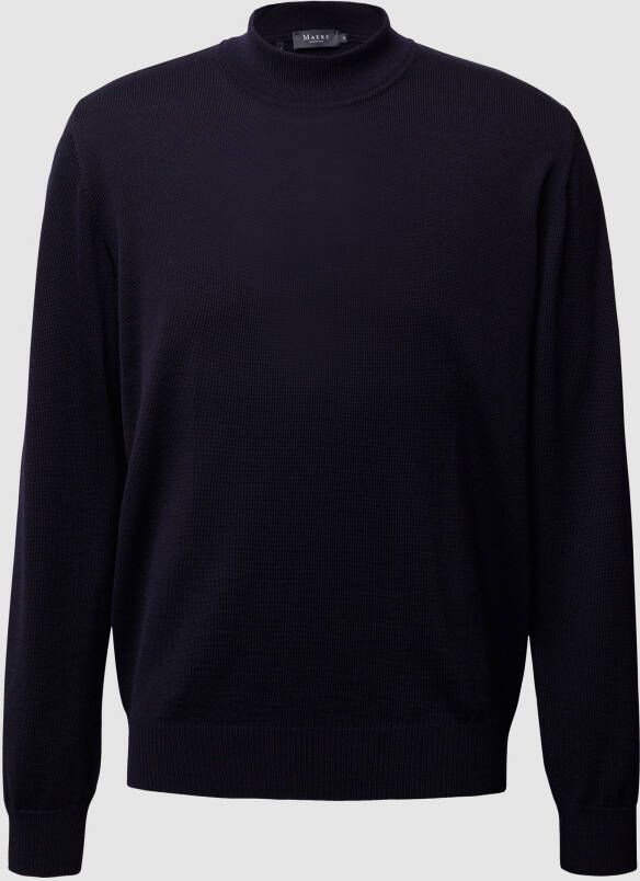 Maerz muenchen Pullover van merinowol met opstaande kraag
