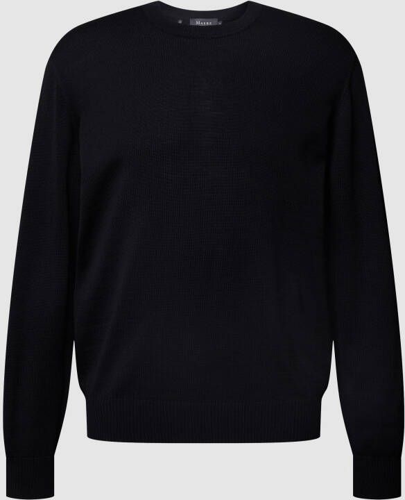 Maerz muenchen Gebreide pullover van scheerwol met ronde hals