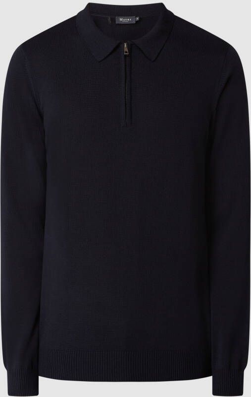 Maerz muenchen Gebreide pullover van zuivere scheerwol met polokraag