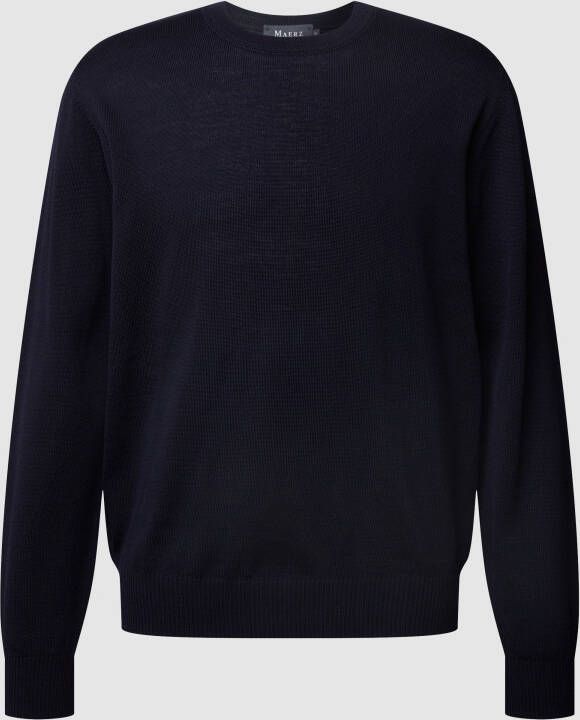 Maerz muenchen Gebreide pullover van scheerwol met ronde hals