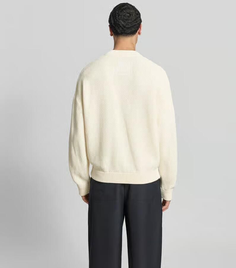 MAISON KITSUNÉ Gebreid jack met florale stitching - Foto 2