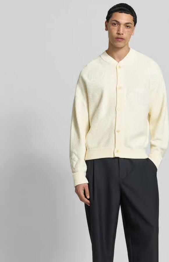 MAISON KITSUNÉ Gebreid jack met florale stitching - Foto 3