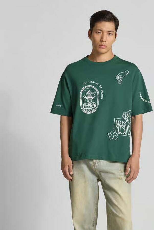MAISON KITSUNÉ oversized t-shirt van biologisch katoen - Foto 2