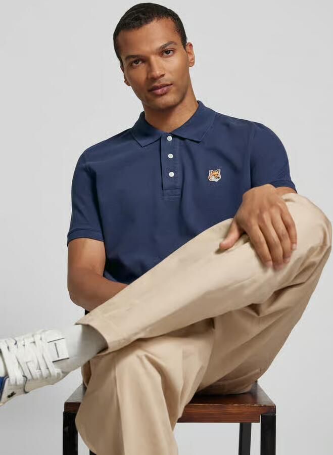 MAISON KITSUNÉ Poloshirt met motiefapplicatie