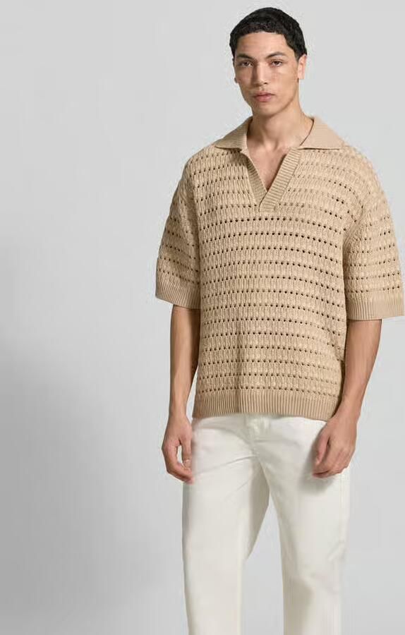 MAISON KITSUNÉ poloshirt met viscose in relaxed fit - Foto 3