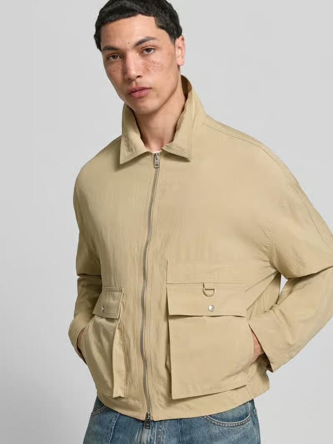 MAISON KITSUNÉ regular fit jack met platte kraag