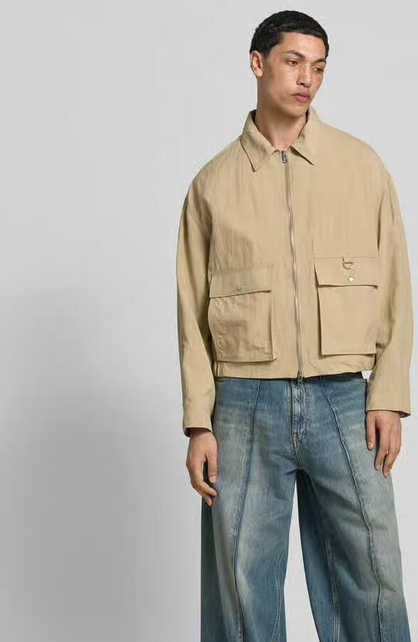 MAISON KITSUNÉ Regular fit jack met platte kraag - Foto 3