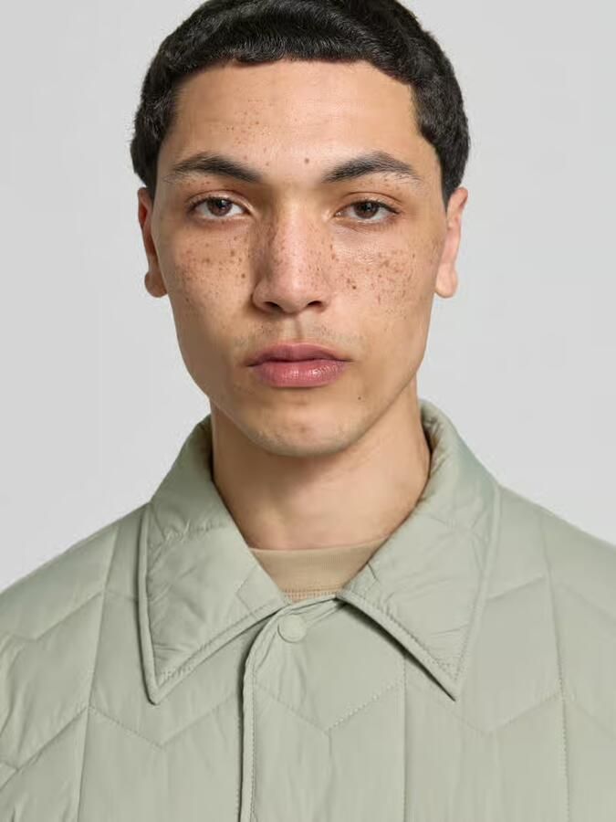 MAISON KITSUNÉ regular fit jas in gewatteerde look