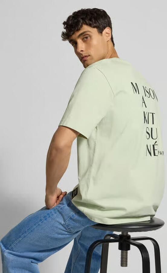 MAISON KITSUNÉ Regular fit T-shirt van puur katoen