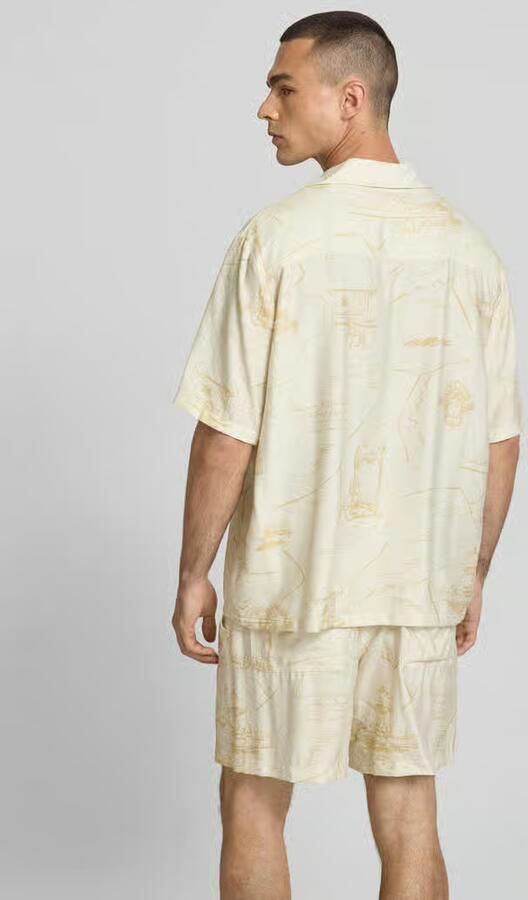 MAISON KITSUNÉ Regular fit vrijetijdsoverhemd van viscosemix