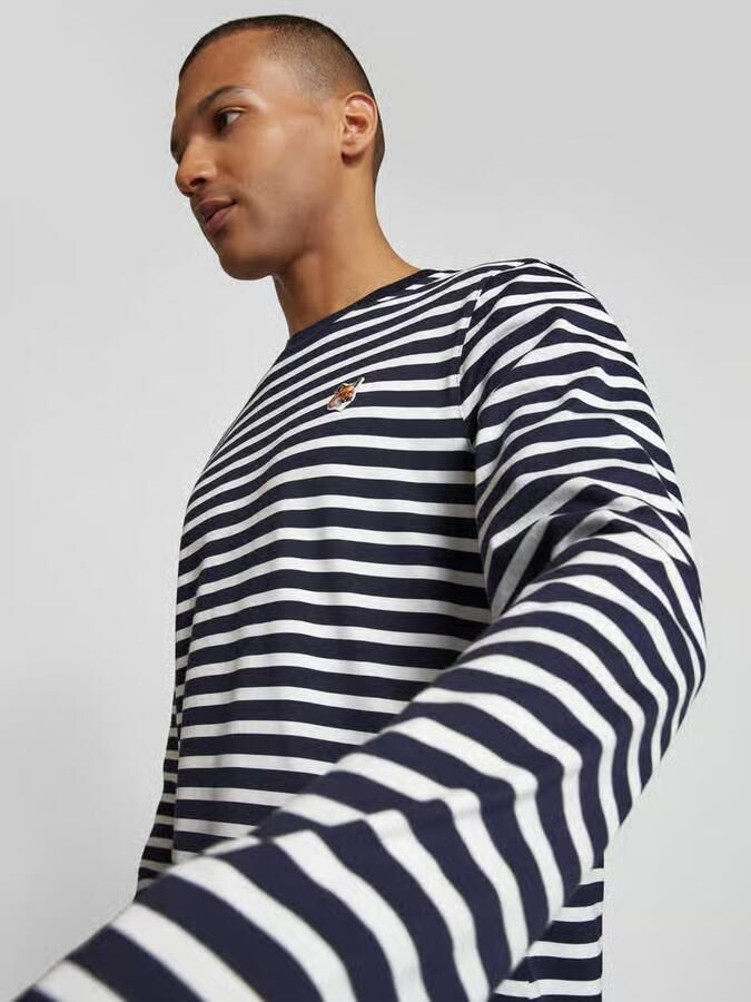 MAISON KITSUNÉ shirt met lange mouwen met streepmotief
