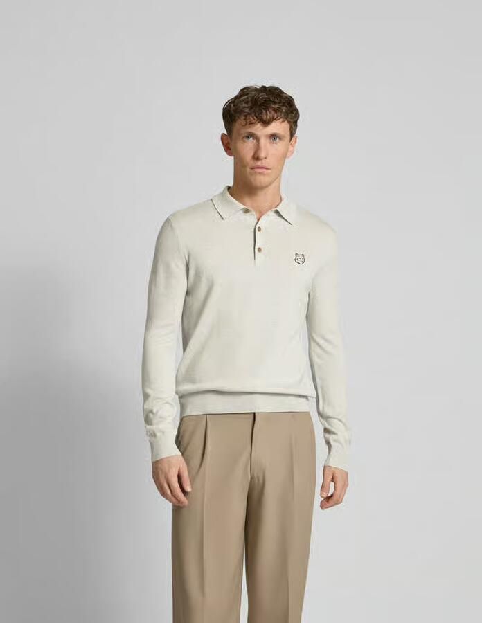 MAISON KITSUNÉ Shirt met lange mouwen van zuivere wol - Foto 2