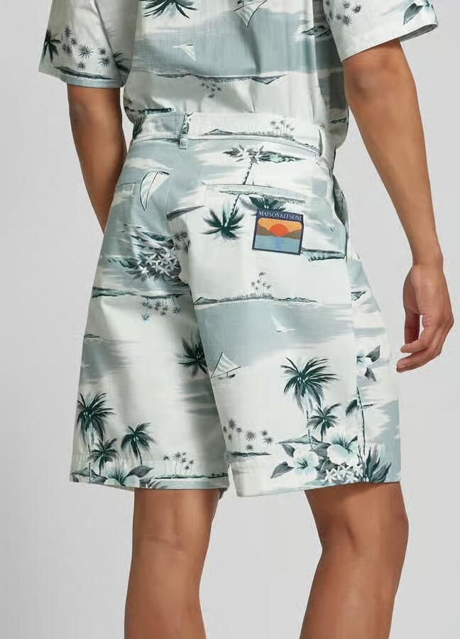 MAISON KITSUNÉ Short met all-over print