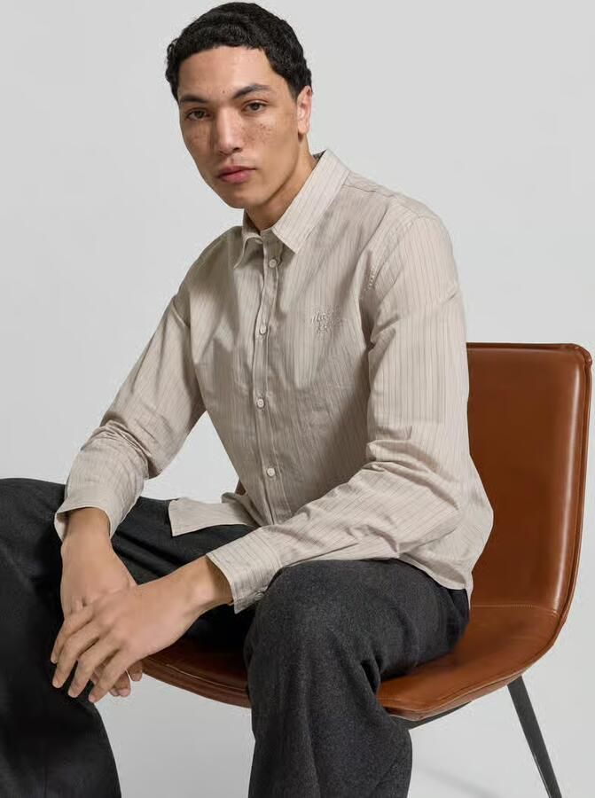 MAISON KITSUNÉ slim fit vrijetijdsoverhemd van katoenmix