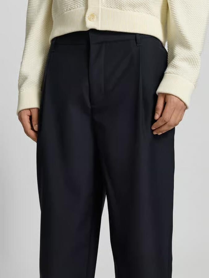 MAISON KITSUNÉ straight fit stoffen broek met bandplooien