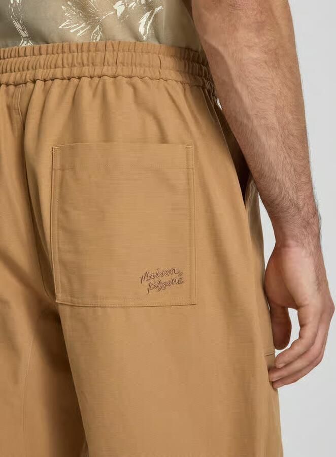 MAISON KITSUNÉ straight fit stoffen broek van katoen