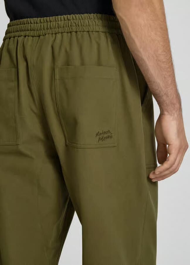 MAISON KITSUNÉ straight fit stoffen broek van katoen