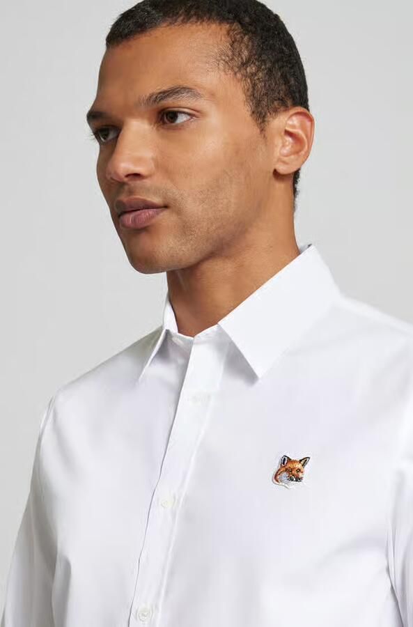 MAISON KITSUNÉ Vrijetijdsoverhemd met labelstitching