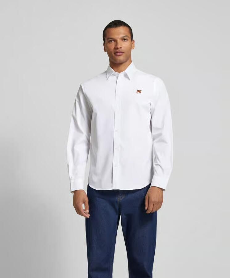 MAISON KITSUNÉ Vrijetijdsoverhemd met labelstitching - Foto 3