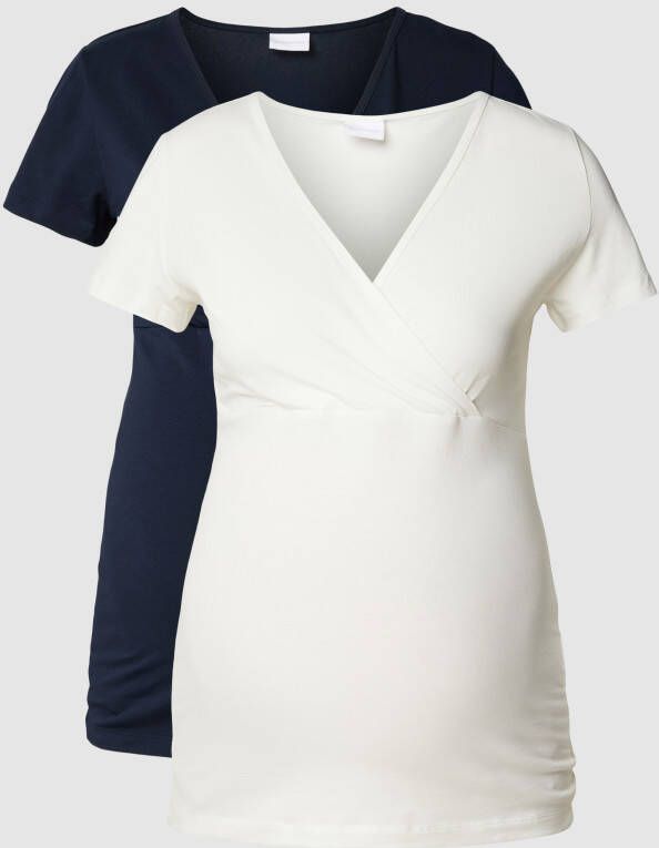 Mamalicious Zwangerschaps-T-shirts met V-hals in een set van 2 stuks model 'KATE'