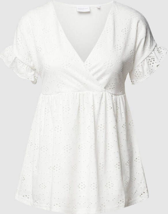 Mamalicious Zwangerschapsblouse met gebloemde broderie anglaise