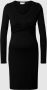 MAMALICIOUS zwangerschaps- en voedingsjurk MLMACY van gerecycled polyester zwart - Thumbnail 2