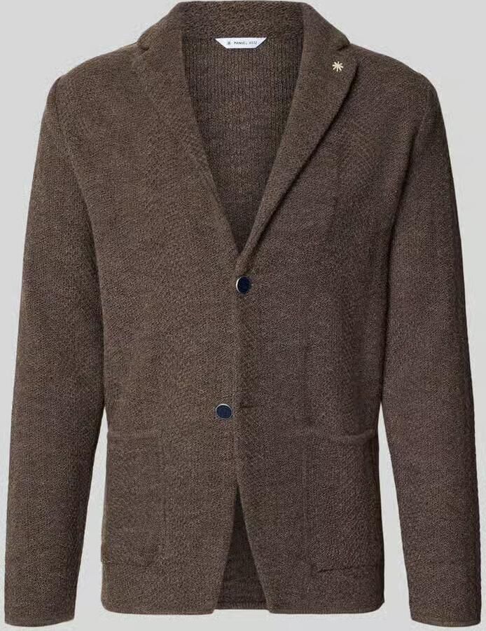 Manuel Ritz Cardigan met scheerwol in tricotlook