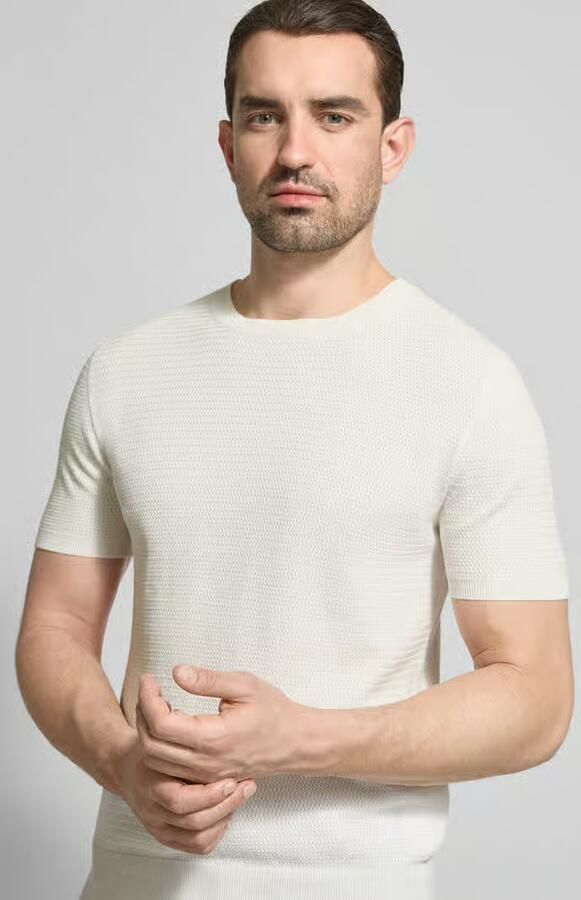 Manuel Ritz gebreid shirt met ronde hals