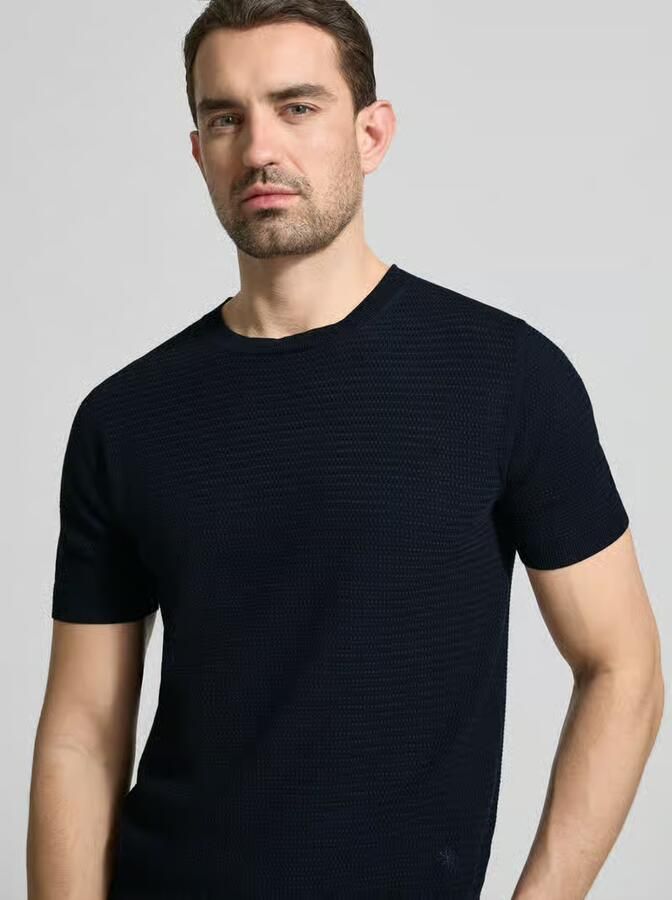 Manuel Ritz gebreid shirt met ronde hals