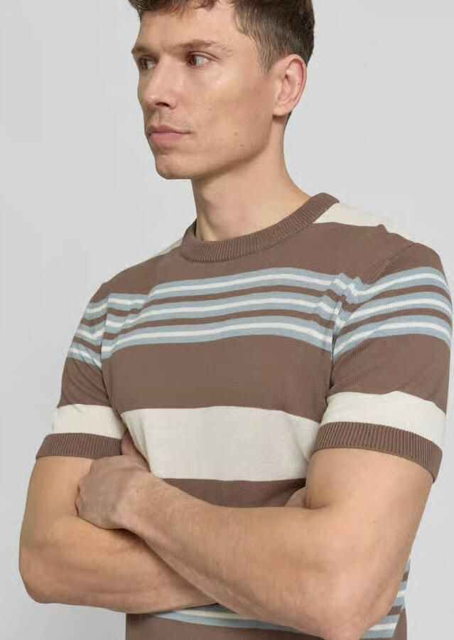 Manuel Ritz gebreid shirt met ronde hals