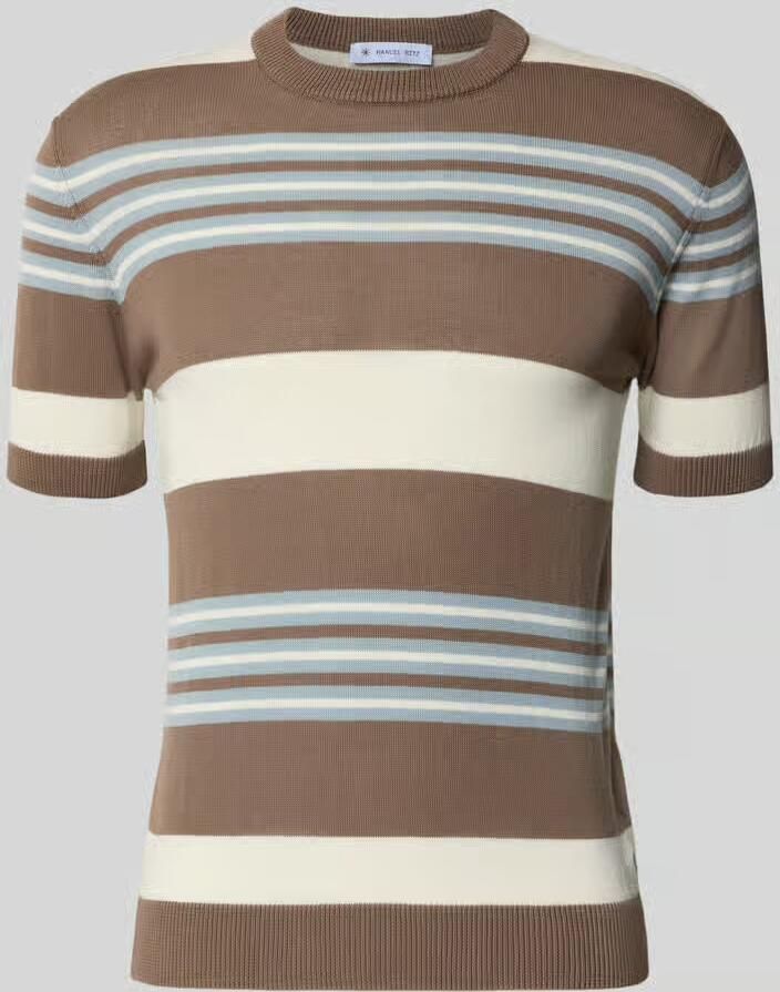 Manuel Ritz gebreid shirt met ronde hals - Foto 2