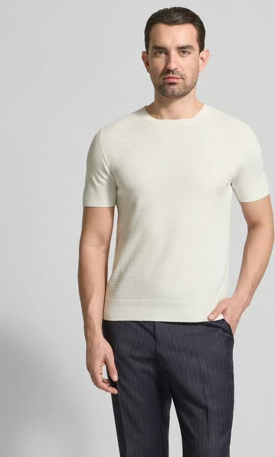 Manuel Ritz gebreid shirt met ronde hals - Foto 3