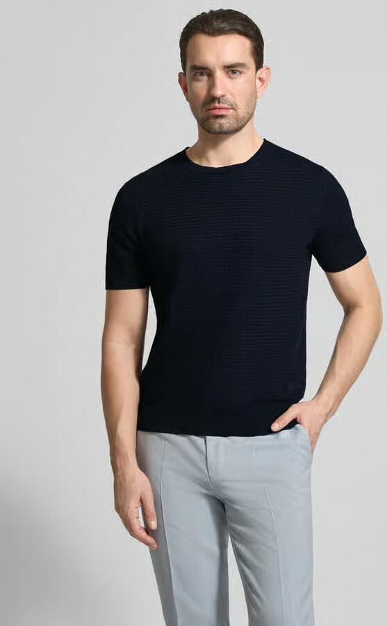 Manuel Ritz gebreid shirt met ronde hals - Foto 4
