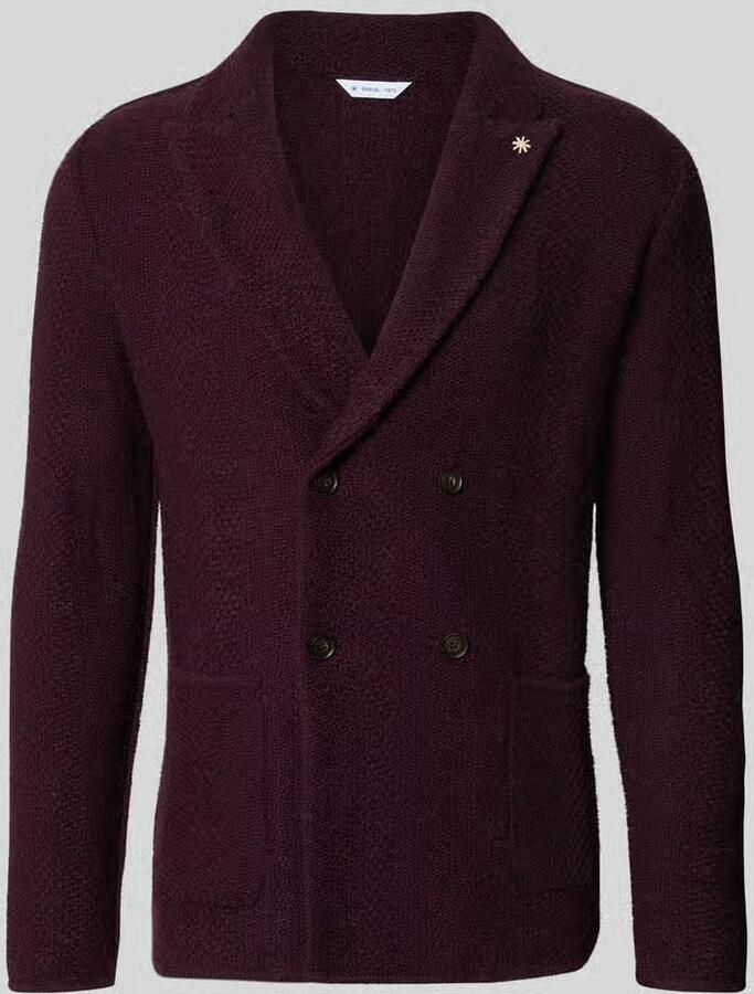 Manuel Ritz Regular fit cardigan met mix van wol en alpaca in tricotlook