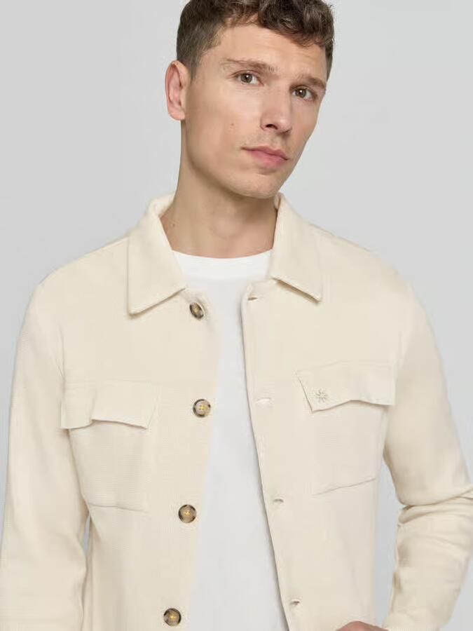 Manuel Ritz regular fit overhemdjack met borstzakken
