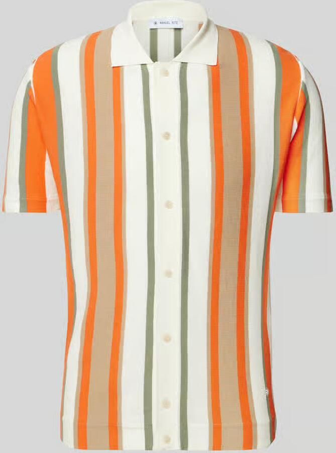 Manuel Ritz Regular fit poloshirt met doorknoopsluiting