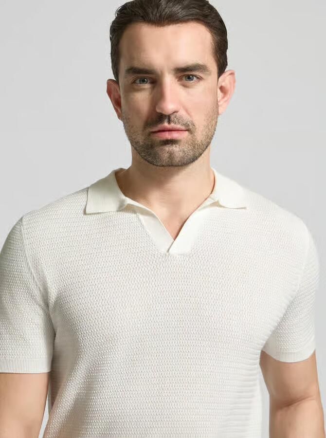 Manuel Ritz regular fit poloshirt met V-hals