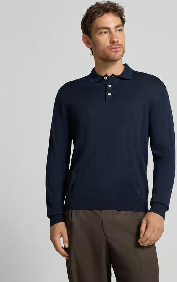 Manuel Ritz Regular fit poloshirt van scheerwol - Foto 2