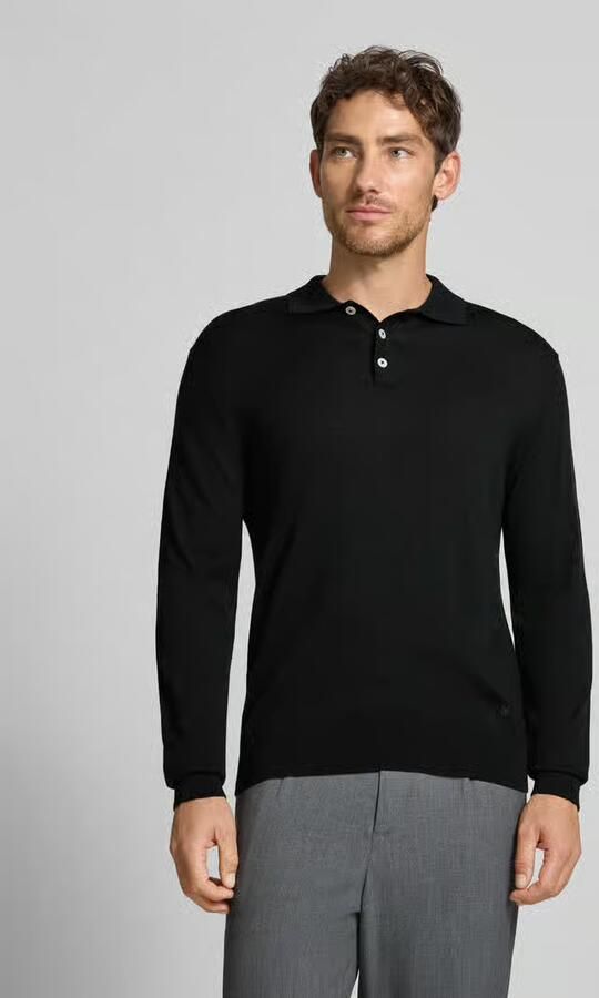Manuel Ritz Regular fit poloshirt van scheerwol - Foto 2