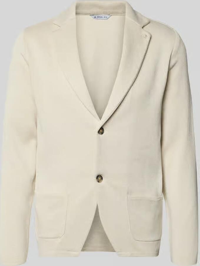 Manuel Ritz slim fit 2-knoops gebreid colbert met reverskraag - Foto 2