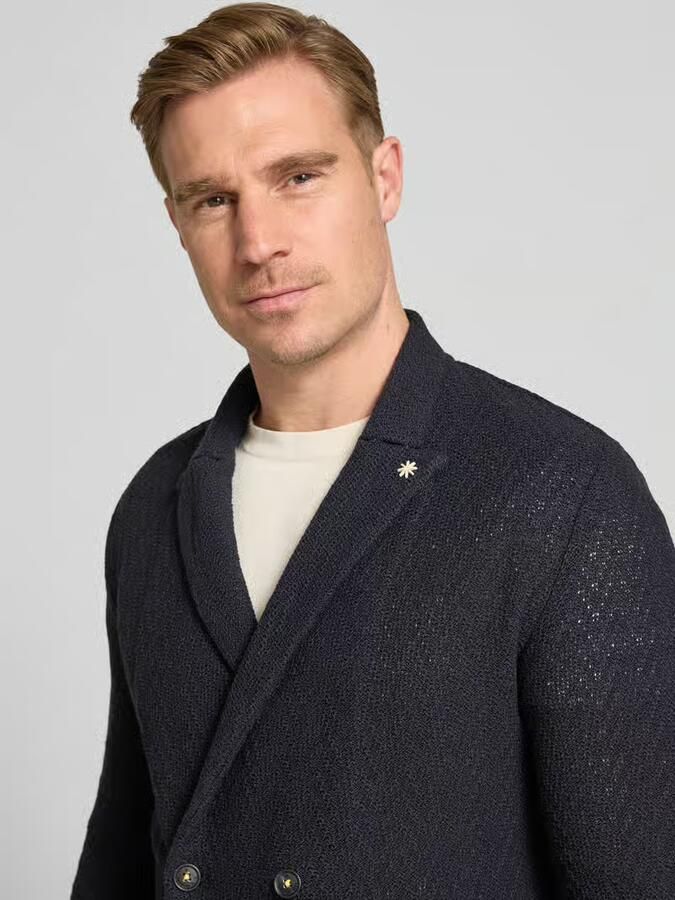 Manuel Ritz Slim fit gebreid colbert met reverskraag