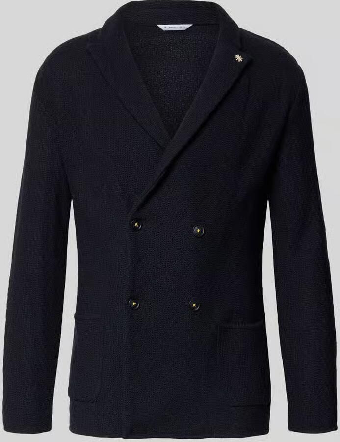 Manuel Ritz Slim fit gebreid colbert met reverskraag - Foto 2