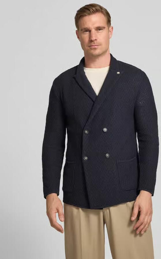 Manuel Ritz Slim fit gebreid colbert met reverskraag - Foto 2