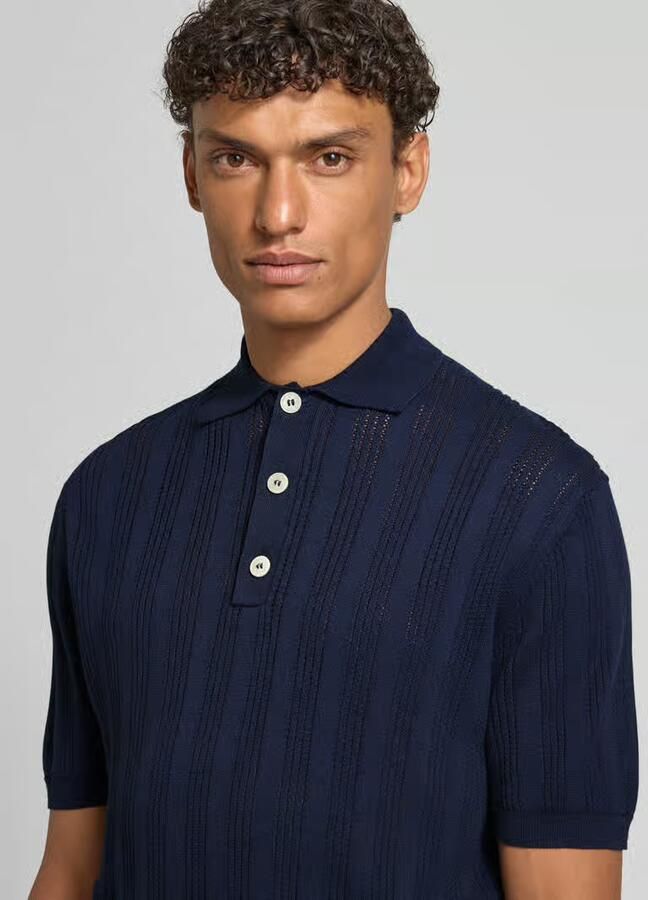 Manuel Ritz Slim fit poloshirt met knoopsluiting