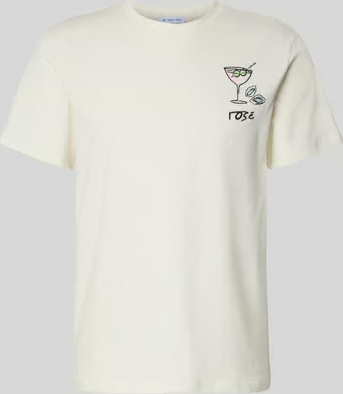 Manuel Ritz T-shirt met motief en ronde hals - Foto 2