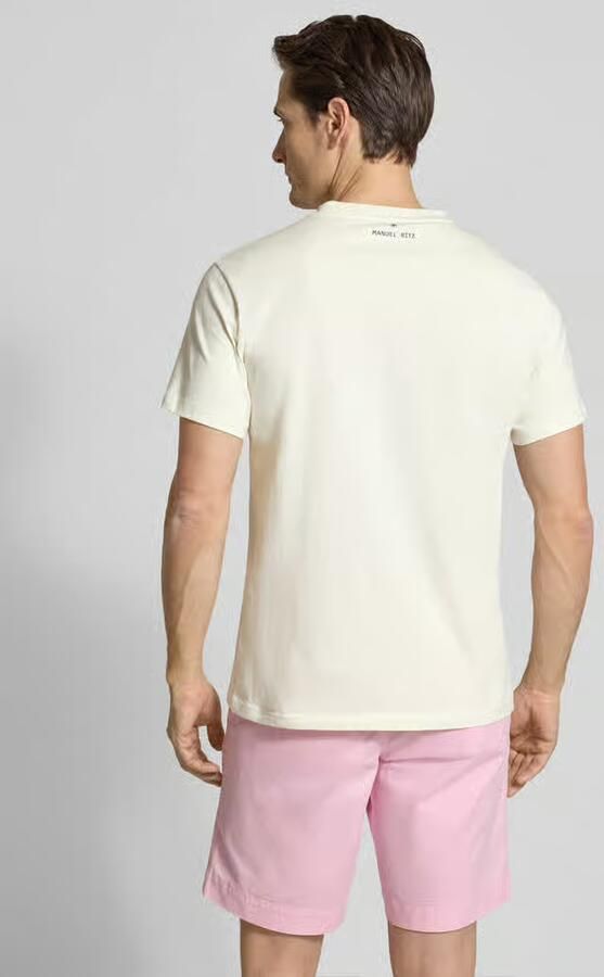 Manuel Ritz T-shirt met motief en ronde hals